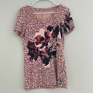 Tory Burch leopard/floral tee